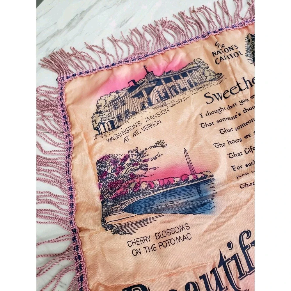 Vintage Washington State souvenir pillow cover - 16